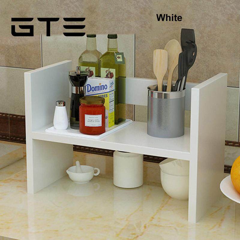 Gte Simple Office Shelf Mini Storage Rack Student Computer Desk