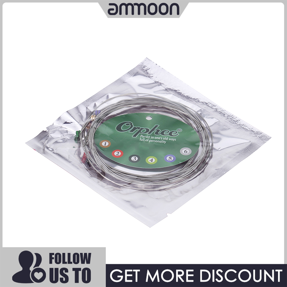 [ammoon]quà bí mật 【Ready Stock】Bộ Dây Đàn Guitar Điện Orphee RX15 6 Chiếc (.009-.042) Căng Thẳng Siêu Nhẹ
