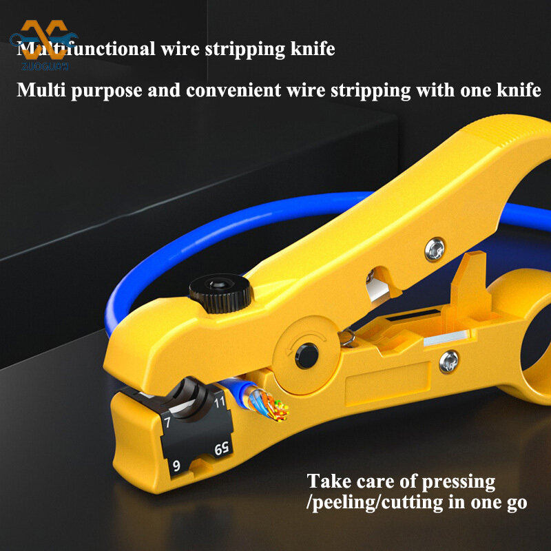 Multi-function cable stripping pliers peeling pliers network cable coaxial cable flat wire telephone stripping tool