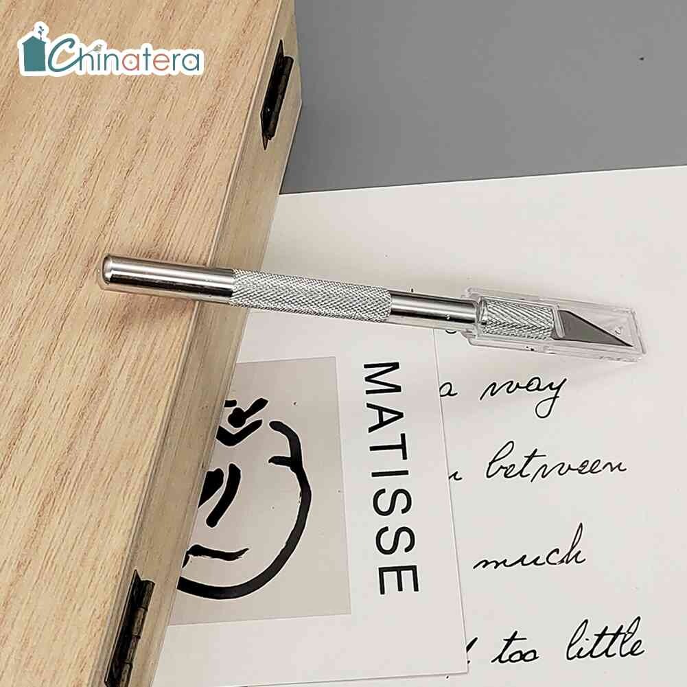 Chinatera Aluminium Art Pen Cutter Craft Cutter Sculpting Cutter Carving Cutter Pen Carving Blade Engraving Craft Cutter Pen