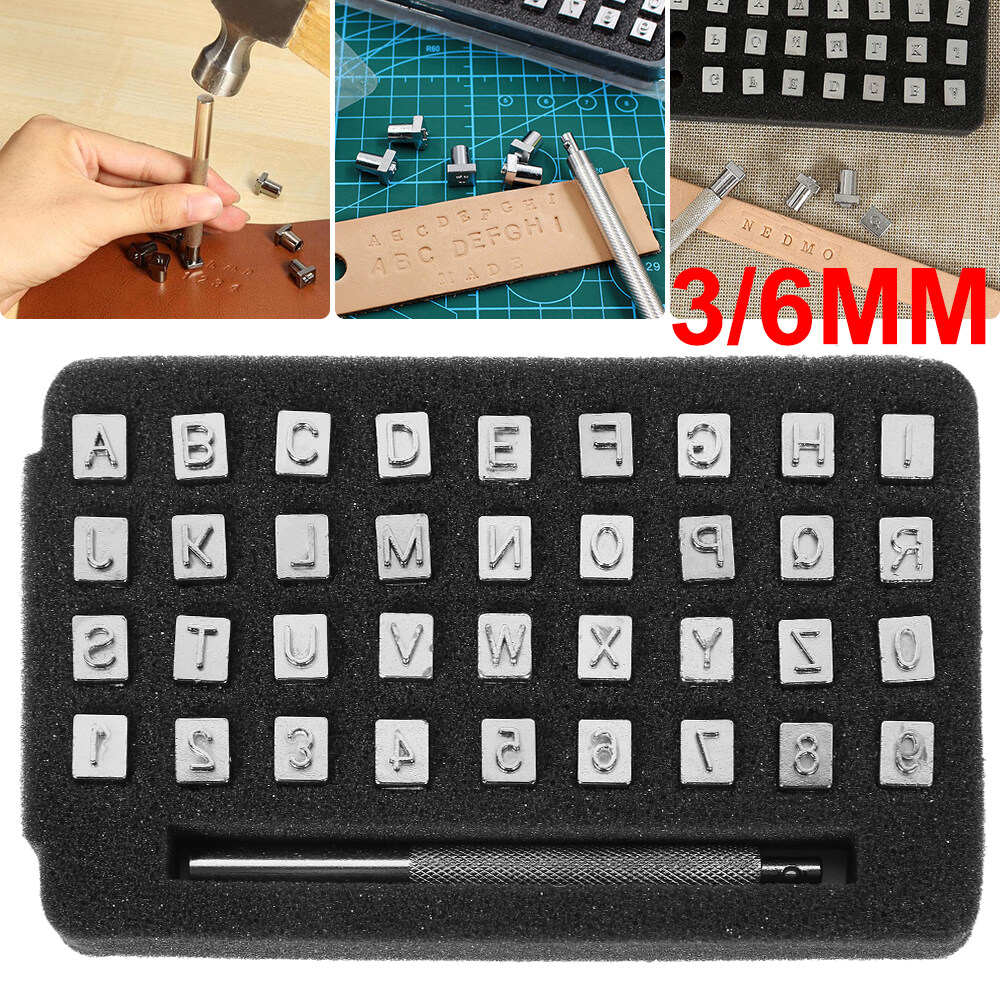 3mm Fenteer Durable 9pc Steel Numbers Letter Stamp Punch Set Metal Security Marking Tool 3mm 4mm 5mm 6mm 8mm 10mm
