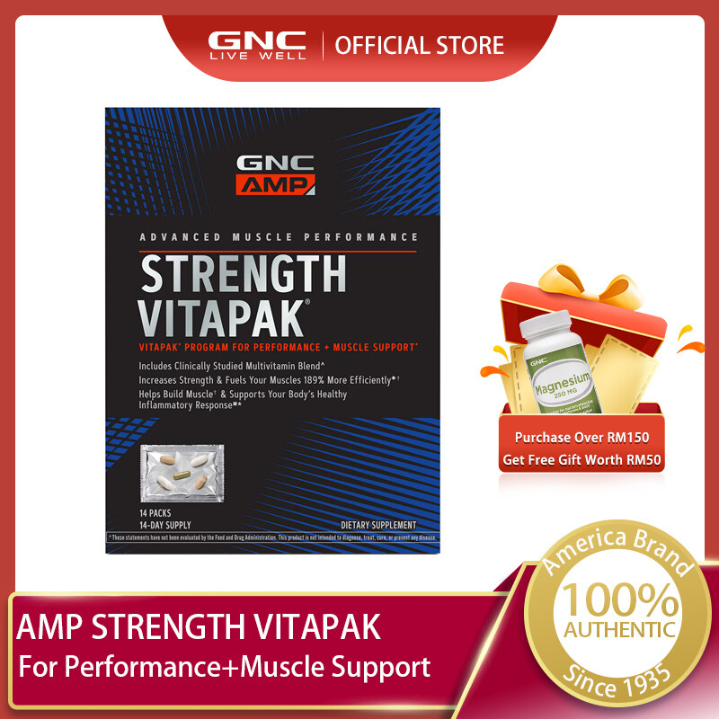 [NEW LAUNCH] GNC AMP Strength Vitapak® Program for Performance 14 Packs