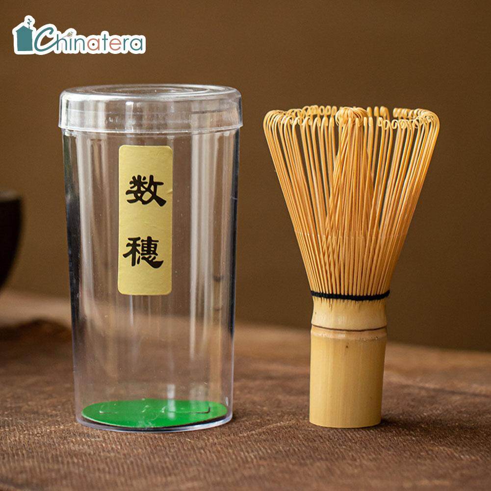 Chinatera Japanese Ceremony Matcha Brush Chasen Holder Handmade Bamboo Green Tea Powder Whisk Coffee Stirring Brush Grinder Brushes Teaware