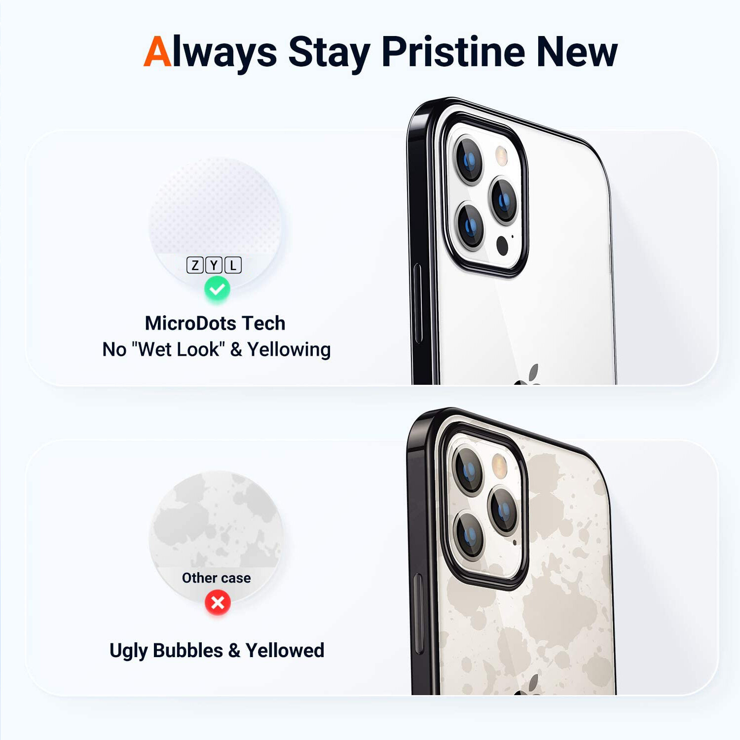 IPhone 17 Pro Max trường hợp, [rõ ràng chống vàng] siêu mỏng chống sốc mỏng Silicone TPU linh hoạt Ốp điện thoại cho Iphone 17/không khí/16 Pro Max/15 plus/14 Pro Max/13/Iphone 12/iPhone 11 Pro Max