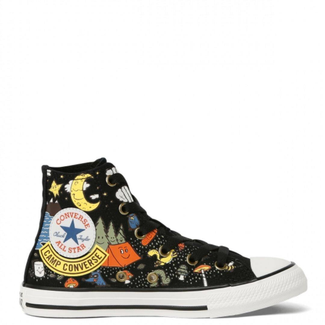 high top black converse junior