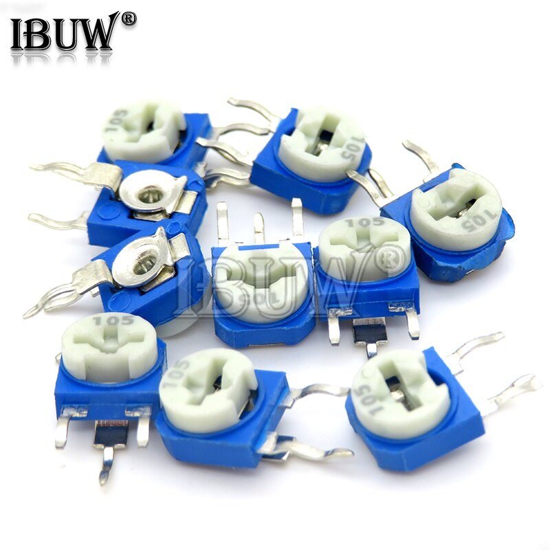 20pcs rm063 trimmer potentiometer adjustable resistor 500r 1k 5k 10k 20k 50k 100k 200k 500k 1m rm-063 variable resistors