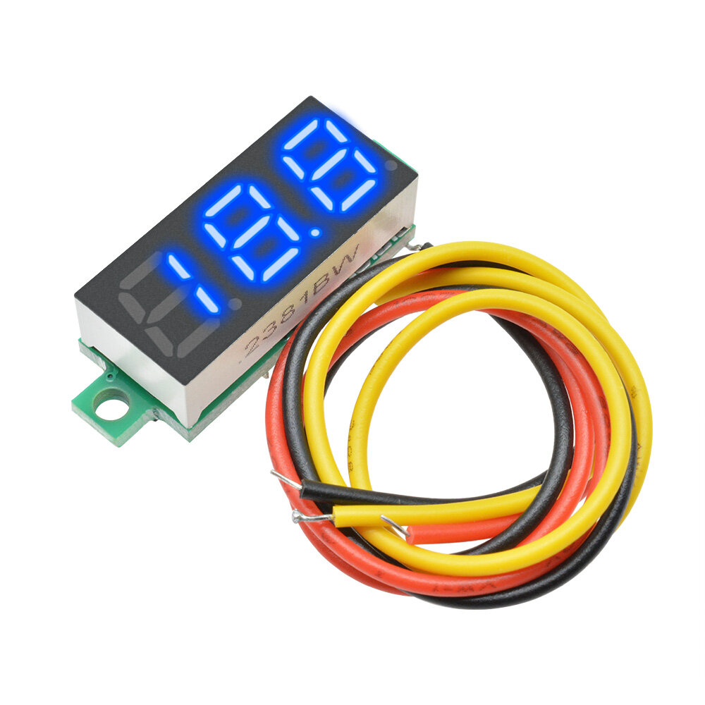 Dm 12v 24v three digits 0.28inch digital tube led dc 5-30v voltmeter digital display voltage volt meter