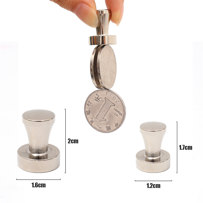 6 cái nam châm mạnh ghim tài liệu nam châm kim loại lưu giữ bảng trắng tủ lạnh nhà bếp bền từ đinh bấm Sucker