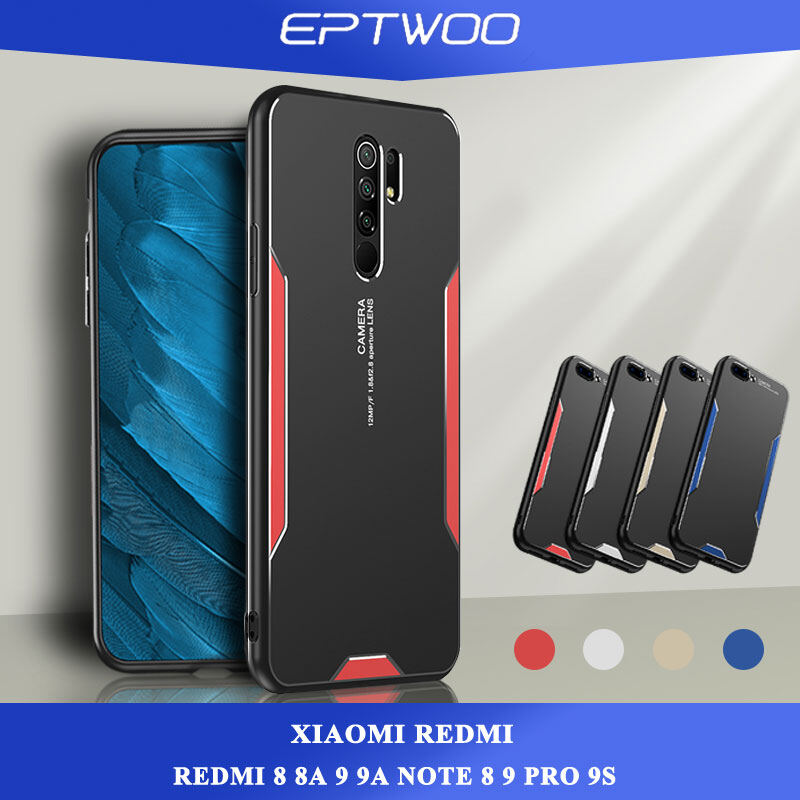 Eptwoo for xiaomi redmi 8 8a 9 9a 9t note 9s 8 9 pro phone case hybrid shockproof protective aluminum hard back cover lvdf-01