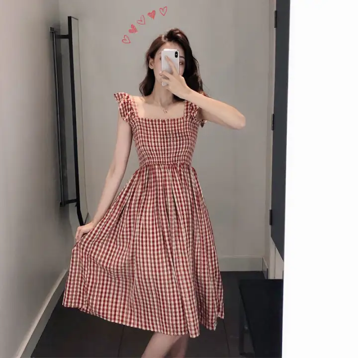 Summer plaid dress Clearance