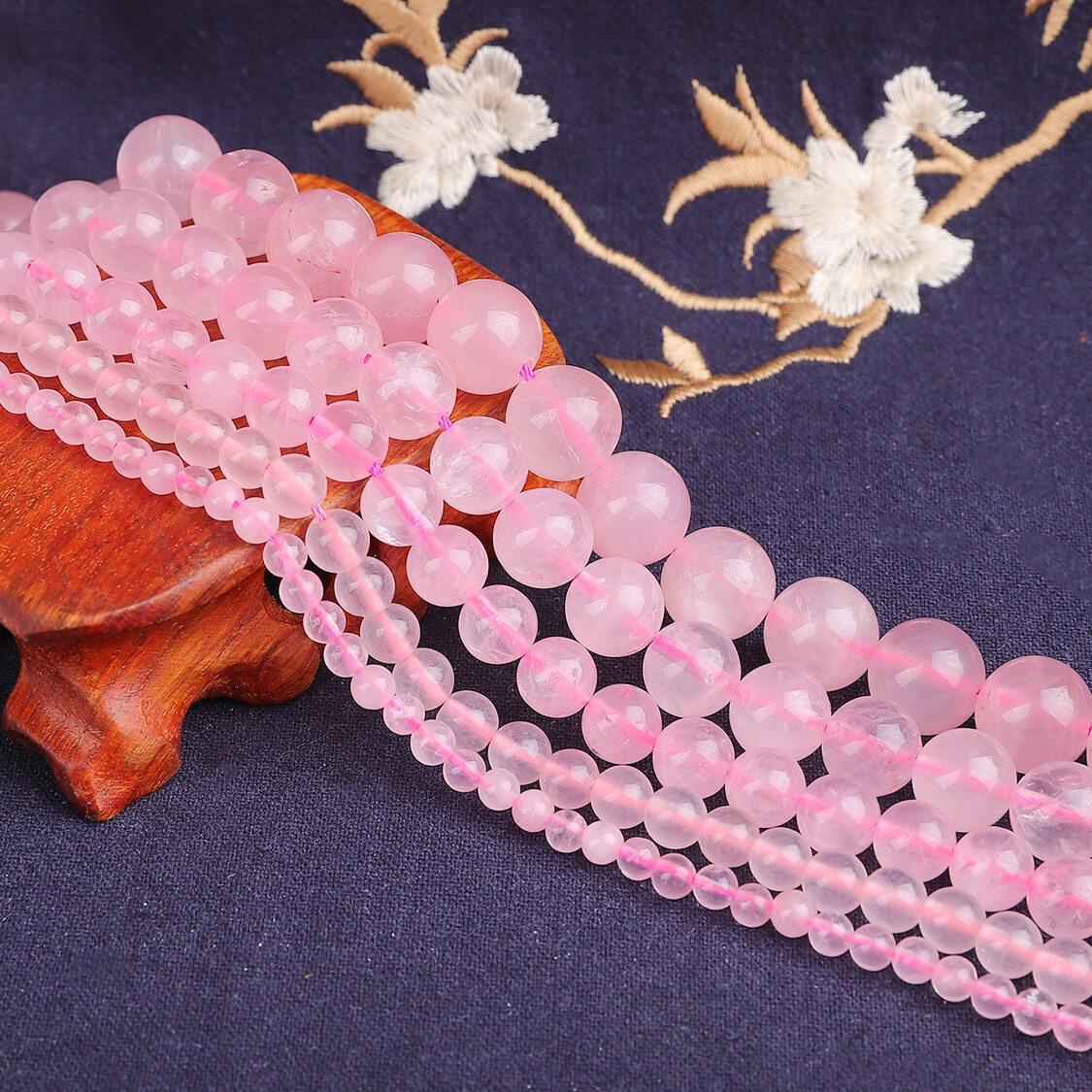 Natural Stone Rose Quartz Beads 4/6/8/10/12MM Round Pink Crystal Beads For Jewelry Making DIY Couple Bracelet Necklace