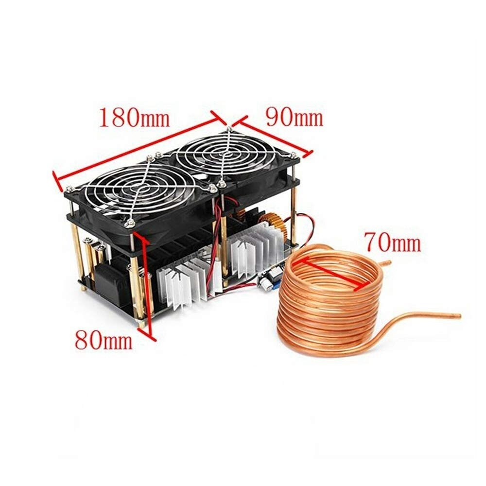 Mô-đun Sưởi Ấm Cảm Ứng 1800W Bảng Sưởi Ấm Cảm Ứng Điện Áp Thấp ZVS 12V-48V Bộ Điều Khiển Flyback Bộ Làm Nóng Mô-đun Máy Tự Làm