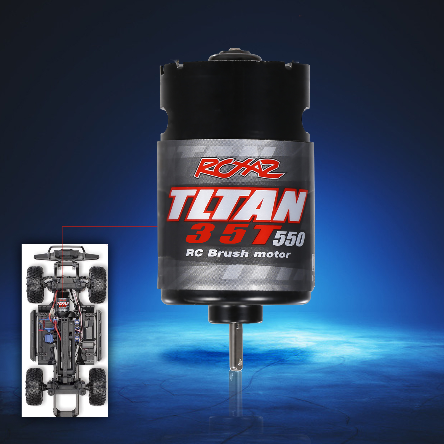 Bewinner Moteur brossé 550 35T, Faible Bruit Utilisant Un Moteur en Acier au Carbone + Cuivre, adapté aux Voitures RC 1/10 1/12