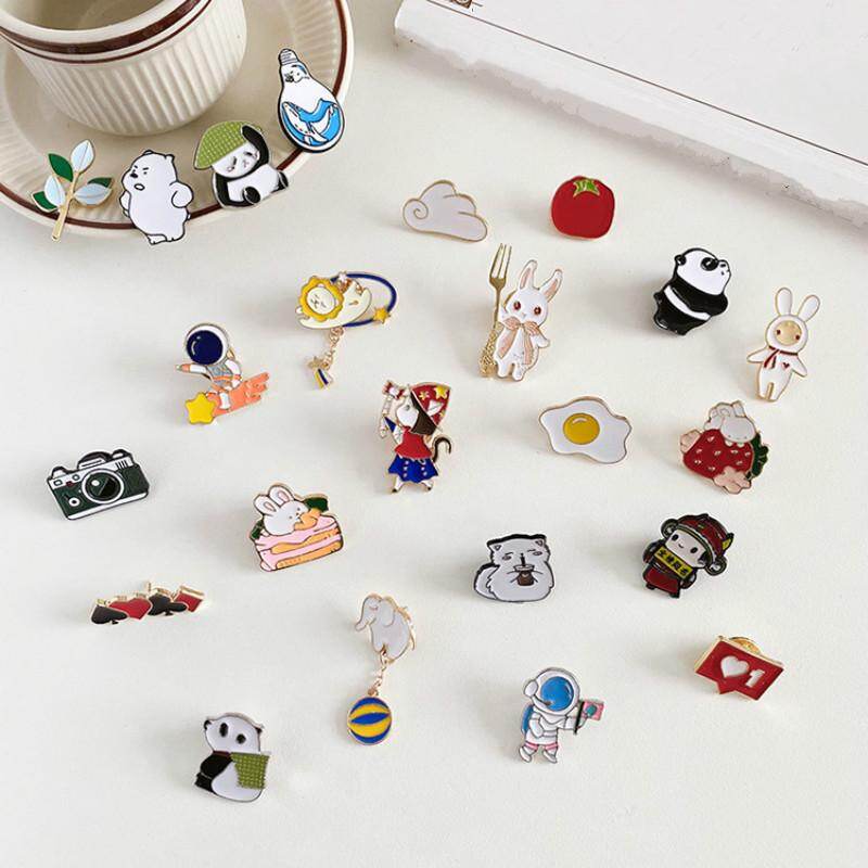 Metallic Cute Cartoon Style Brooch