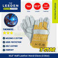 UCD Half Leather Hand Gloves Yellow 10 1/2