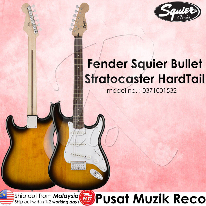 Fender Squier 0371001532 Bullet Stratocaster Hard Tail Electric Guitar Brown Sunburst Malaysia