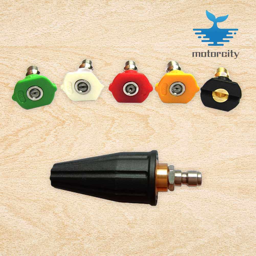 5/6pcs High Pressure Washer Sprayer Nozzle Tips 4000 PSI Male Thread Water Jet Nozzle Pressure Washer Jetter Nozzle for Car Washing/Patio Cleaning