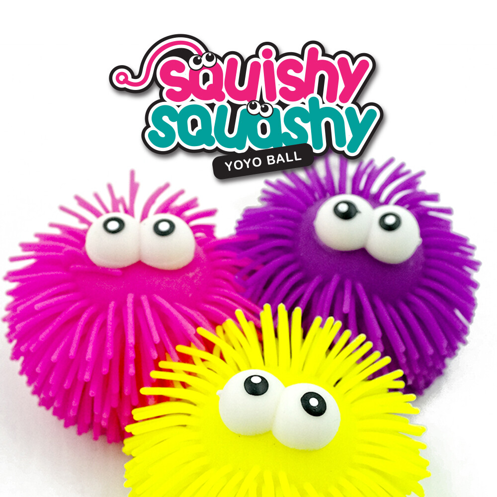 SQUISHY SQUASHY] YOYO BALL with Light (Random Colour) Squishy