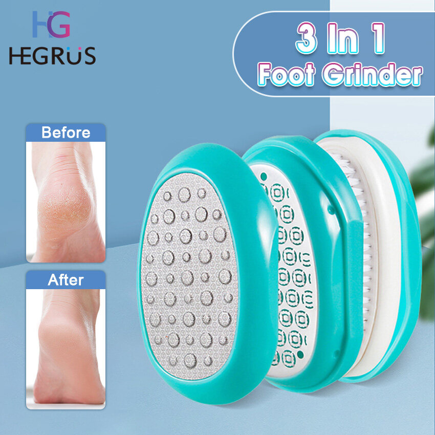 HEGRUS Foot Grinder 3 In 1 Callus Remover Shaver Stainless Steel Foot