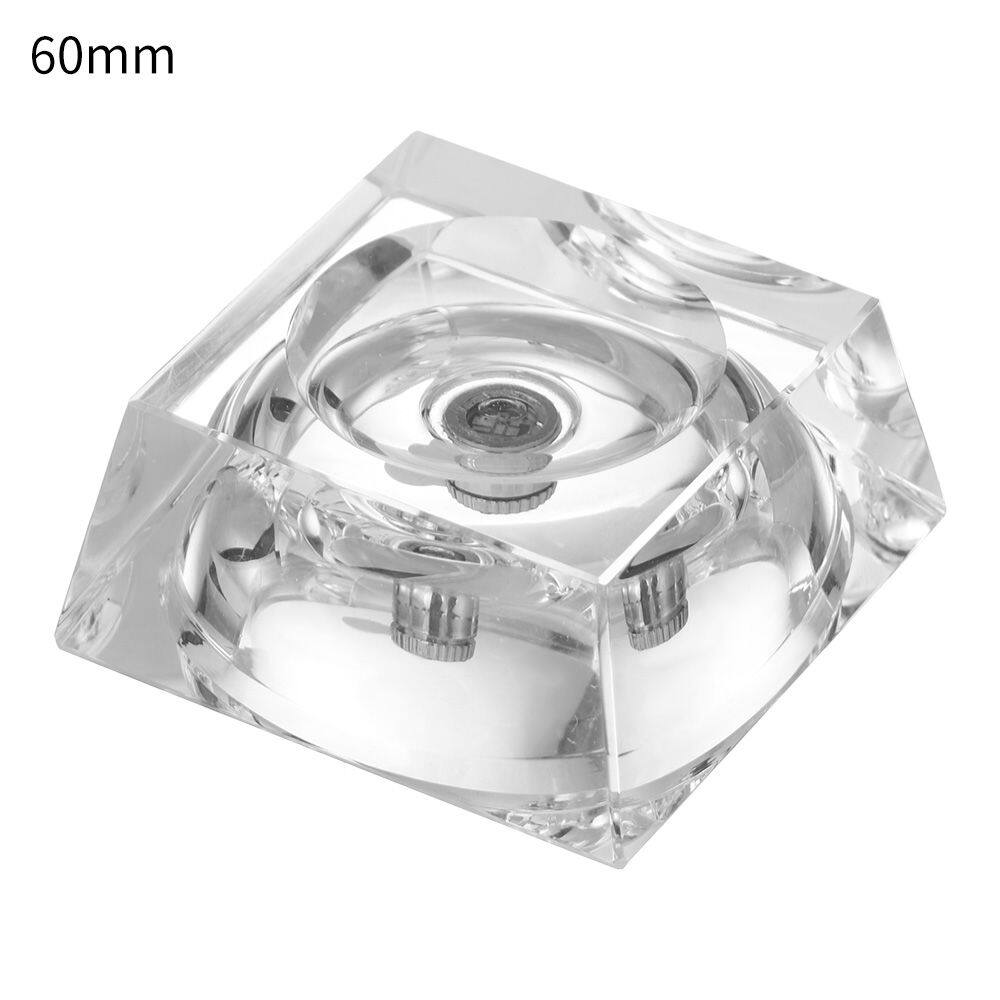 BENEFACTION SELDOM74OM7 Transparent LED Home Decoration Trapezoidal Crystal Ball Base Crystal Ball Display Stand Glass Sphere Holder Transparent Support