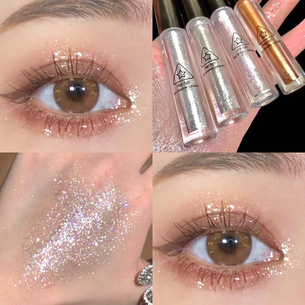 Waterproof Liquid Glitter Eye Shadow Eyeshadow Palette Beauty Eye Make Up Glazed Glitter Eyeshadow