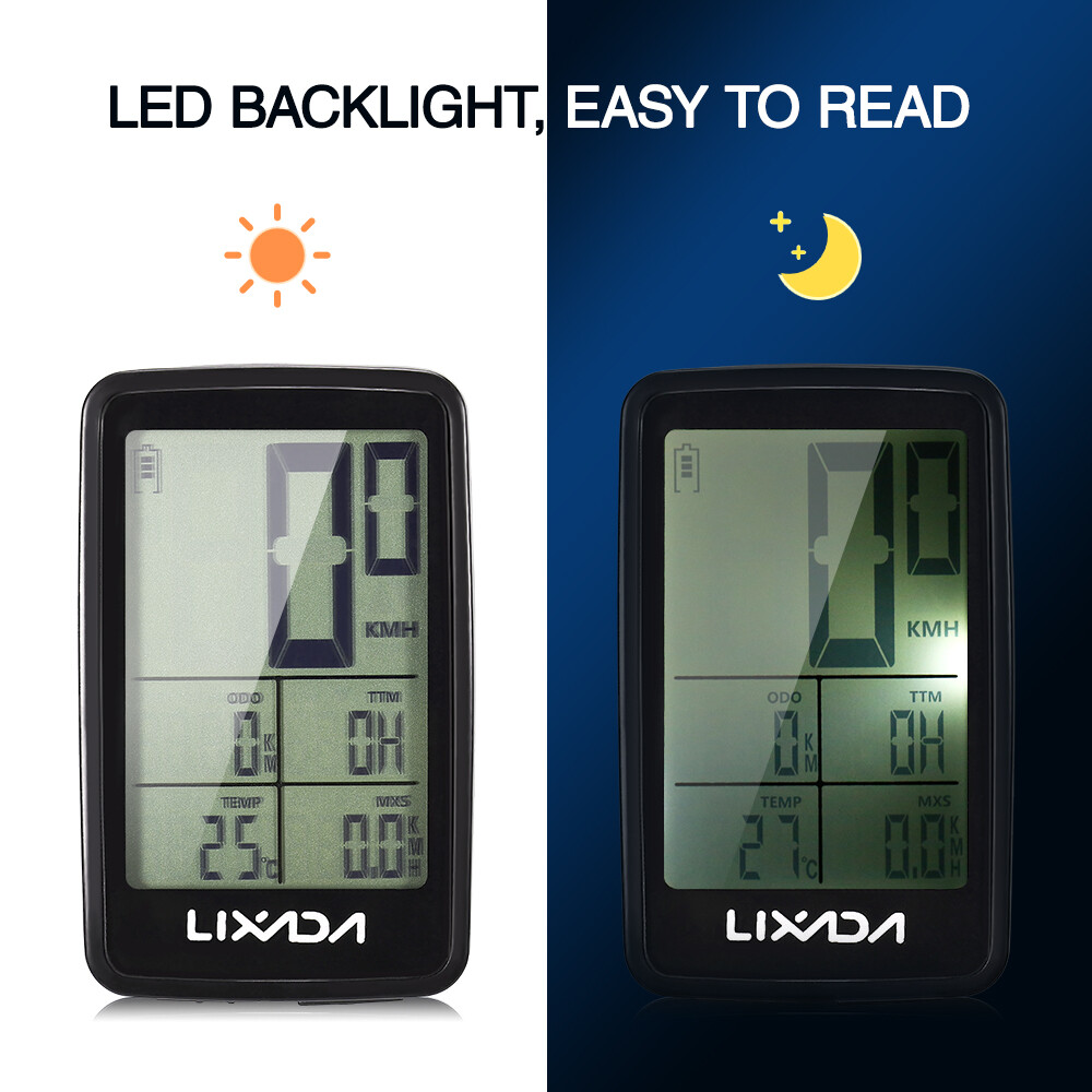 Lixada USB Rechargeable Bike Cycling Computer Tracker Bicycle Speedometer Odometer