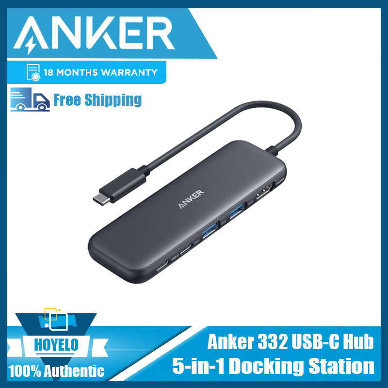 Anker 332 PowerExpand+ 5-in-1 USB-C Hub with 4K USB-C to HDMI, and 3 ...