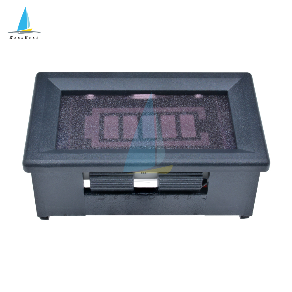 【Seasboat】 12V 24V 28V Battery Capacity Indicator Lithium & Lead-acid Battery Meter Voltage Capacity Indicator Battery Monitor Voltage Capacity Tester