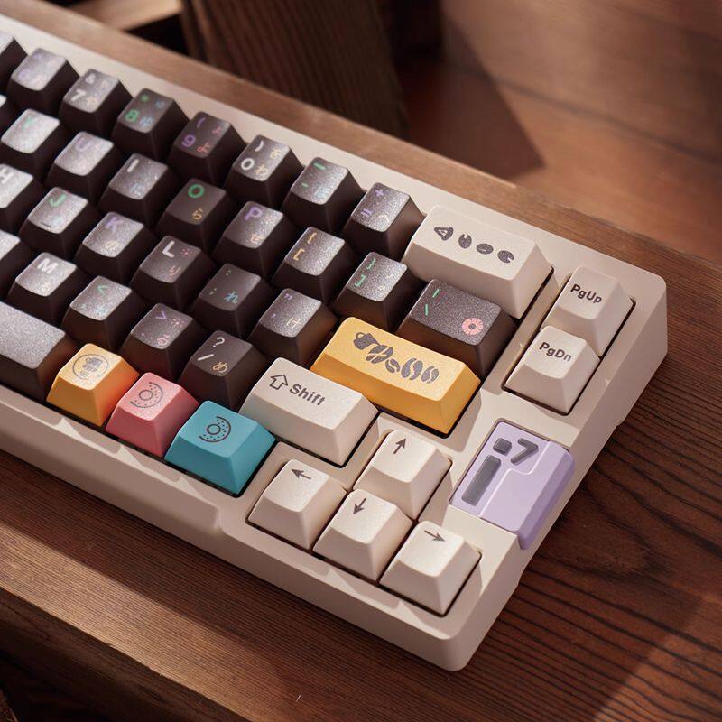 【Keycap chỉ】nắp khóa bánh rán trà buổi chiều nắp khóa retro cá nhân hóa nắp khóa 129 phím anh đào hồ sơ PBT năm cạnh thăng hoa cho công tắc Cherry MX Bàn Phím Cơ keychron/RK61/gk61/Anne Pro 2