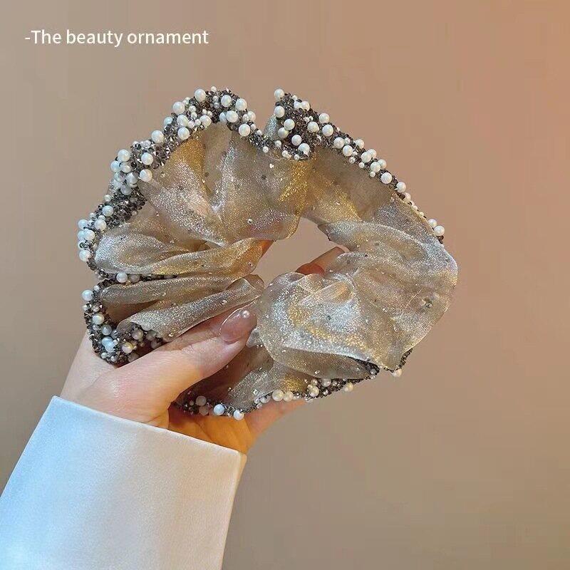 Women Fashion Rhinestone Hair Ties Exquisite Temperament Solid Color  Hair Accessories Hair Ties
