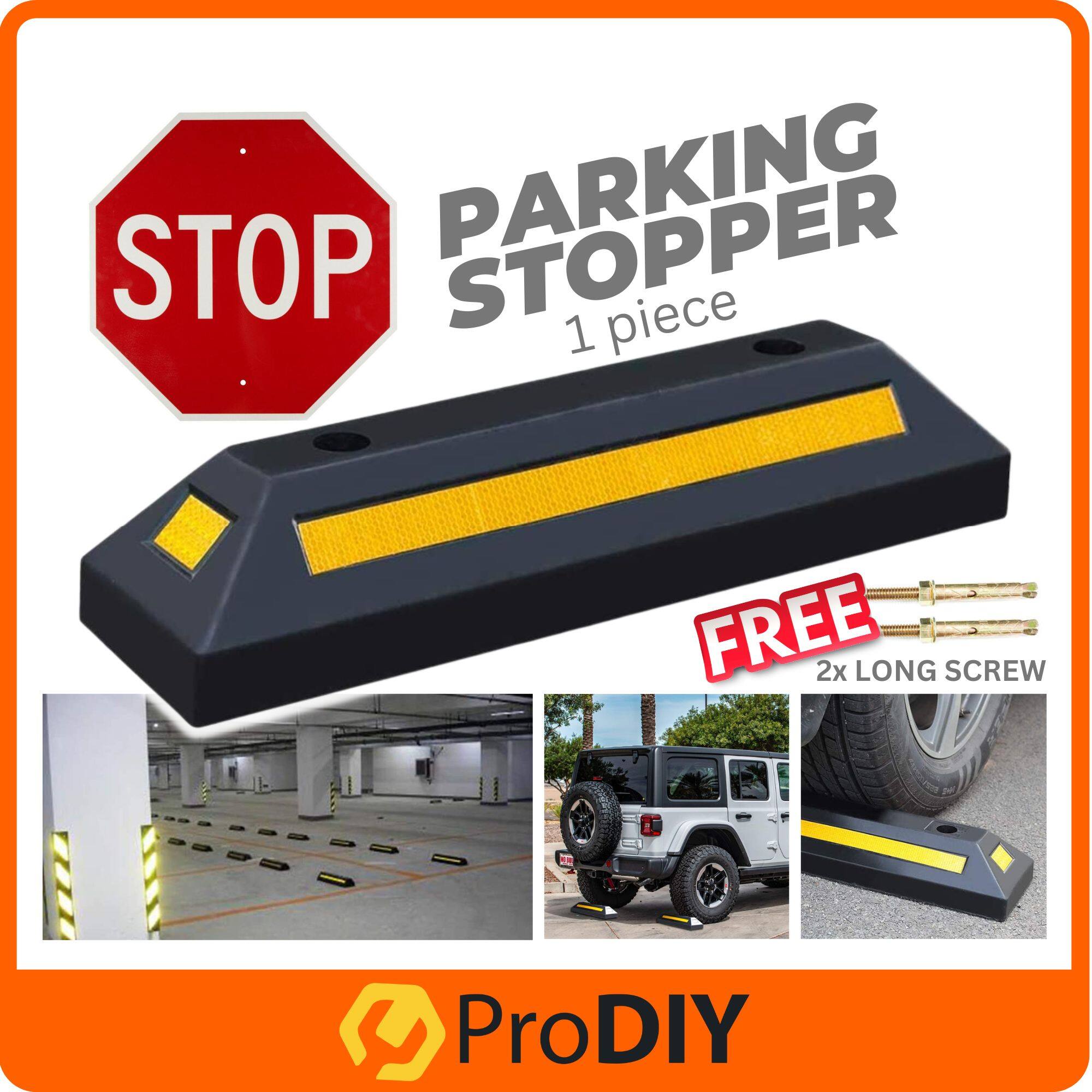 PRODIY 53cm Rubber Curb Parking Block Wheel Stopper Penahan Tayar ...