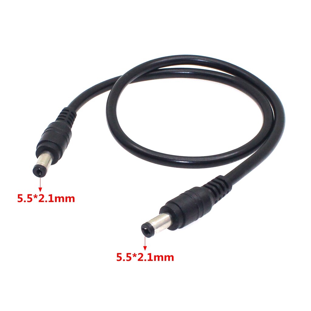 12v 10a dc power plug 5.5 x 2.5mm male to 5.5 x 2.5mm / 5.5*2.1mm male cctv adapter connector cable 18awg power extension cords 0.5m/1.5m/3m