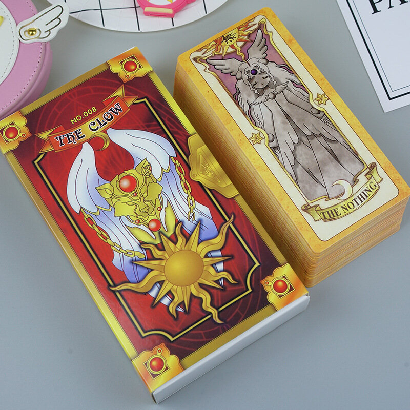 59Pcs/Box Card Captor Sakura Clow Cards and Manual English Trading Card Game Collectible Kids Toys Gift Birthday Gifts for Kids