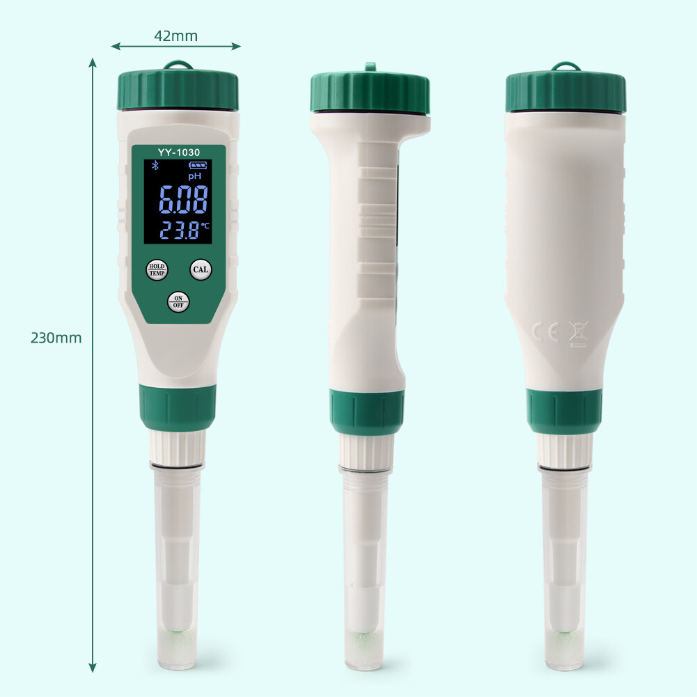 RCYAGO Smart  Bluetooth PH Meter Water PH Meter for Food, High Precision ATC with Backlight, PH Analyzer for Dough, Meat, Fruit, Water, Soil, Cosmetics