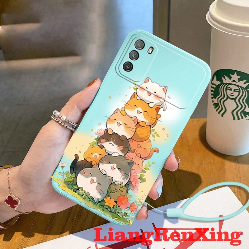 Casing xiaomi poco m3 phone case Softcase Liquid Silicone Protector Smooth shockproof Bumper Cover new design YTDMM01