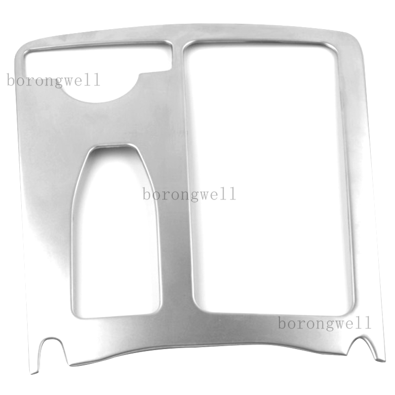 Car Styling Interior Stainless Steel Sticker Water Cup Holder Panel Decoration Trim for Mercedes Benz C Class W204 2009-2014 Lhd