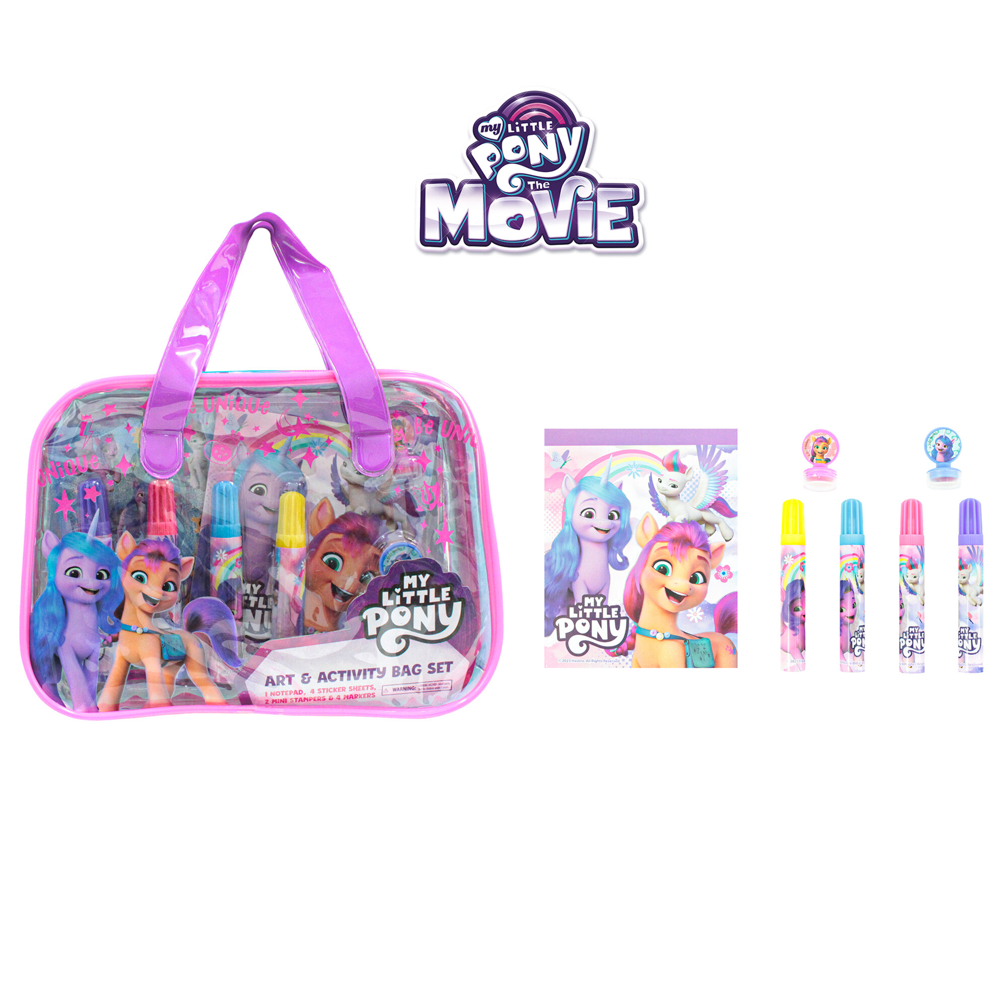 New My Little Pony Unicorn Art Activity Bag Set Seni Beg Aktiviti Sekolah Stamper Marker Lazada