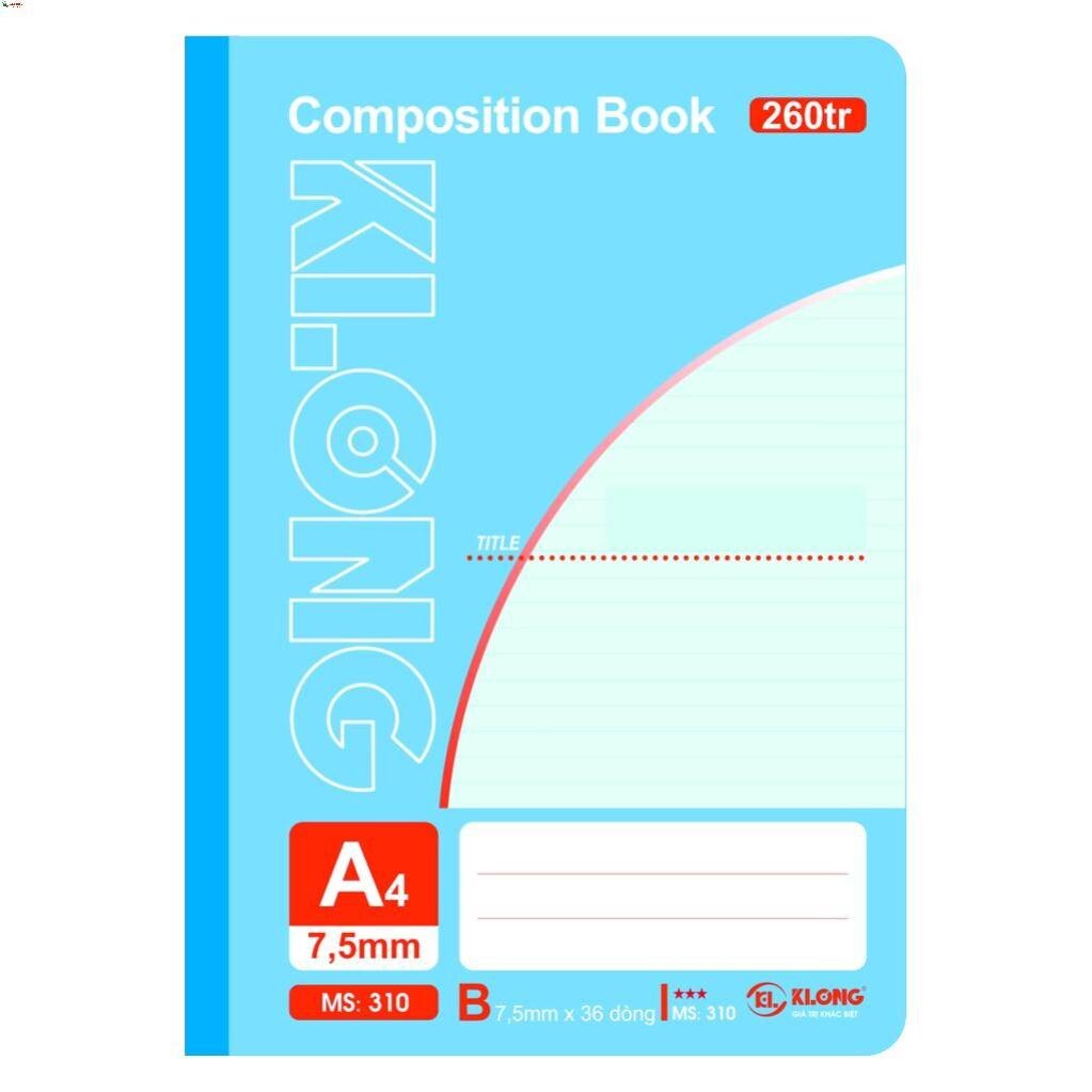 -Sổ may 260tr A4 58/88 Compostion Book; MS: 310 [Klong]