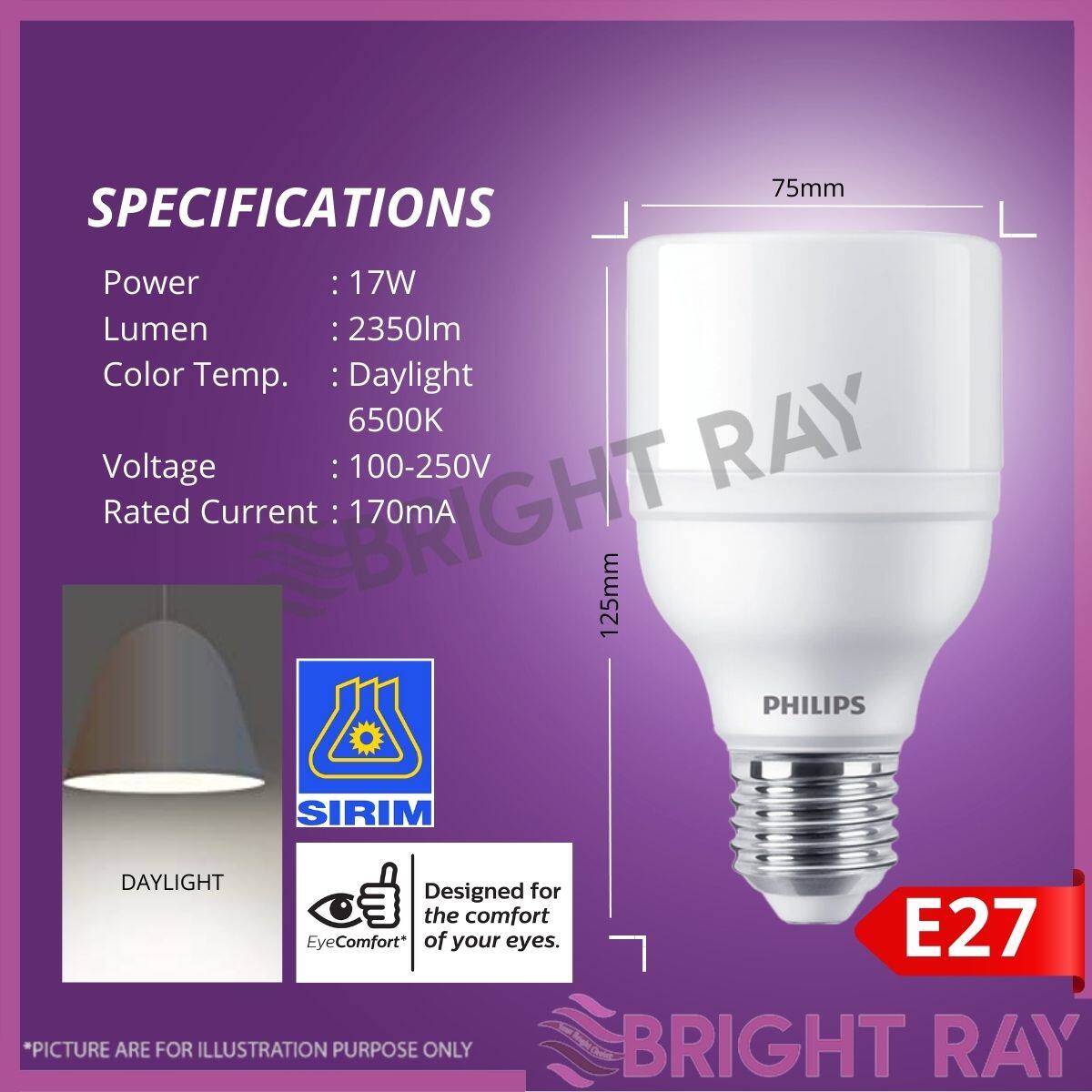 [SIRIM] PHILIPS MyCare E27 13W 17W LED Bulb Lampu LED Lampu Pasar Malam