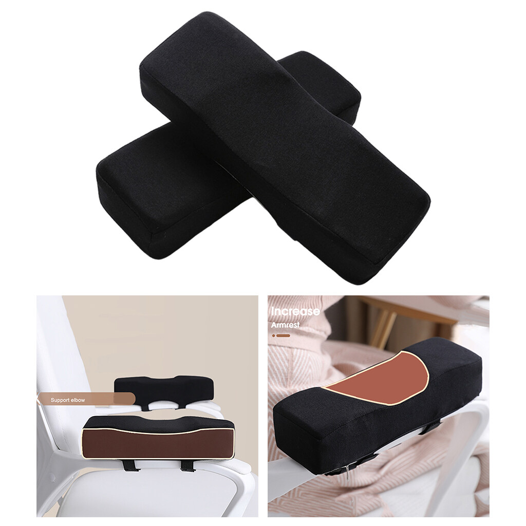 Dolity สีดำสบายที่วางแขนเก้าอี้ Pads Soft Anti-Slip ด้านล่างเก้าอี้เล่นเกม