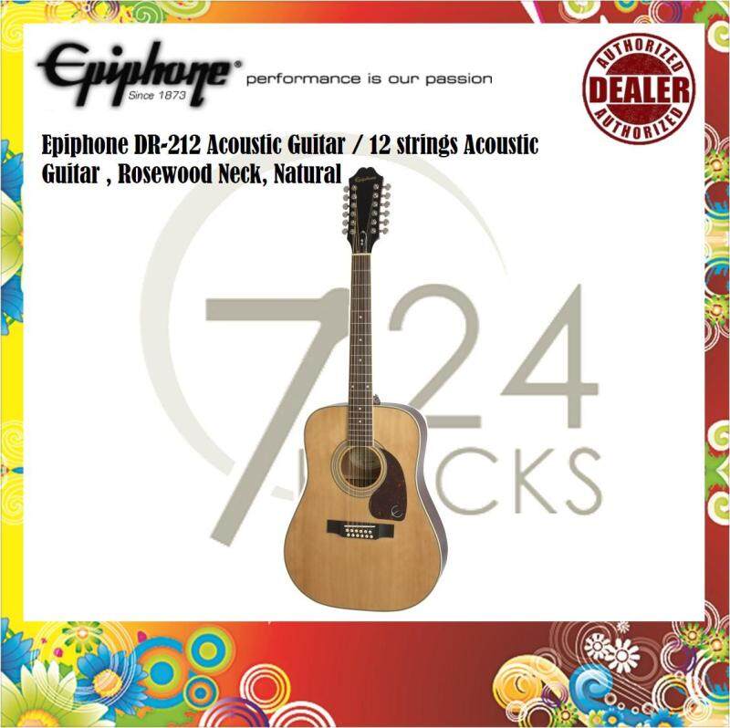 Epiphone DR-212 Acoustic Guitar / 12 strings Acoustic Guitar , Rosewood Neck, Natural Malaysia