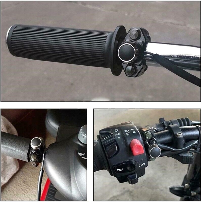 Headlight Strobe Momentary Switch Button Aluminum Alloy Interruptor Moto Parts