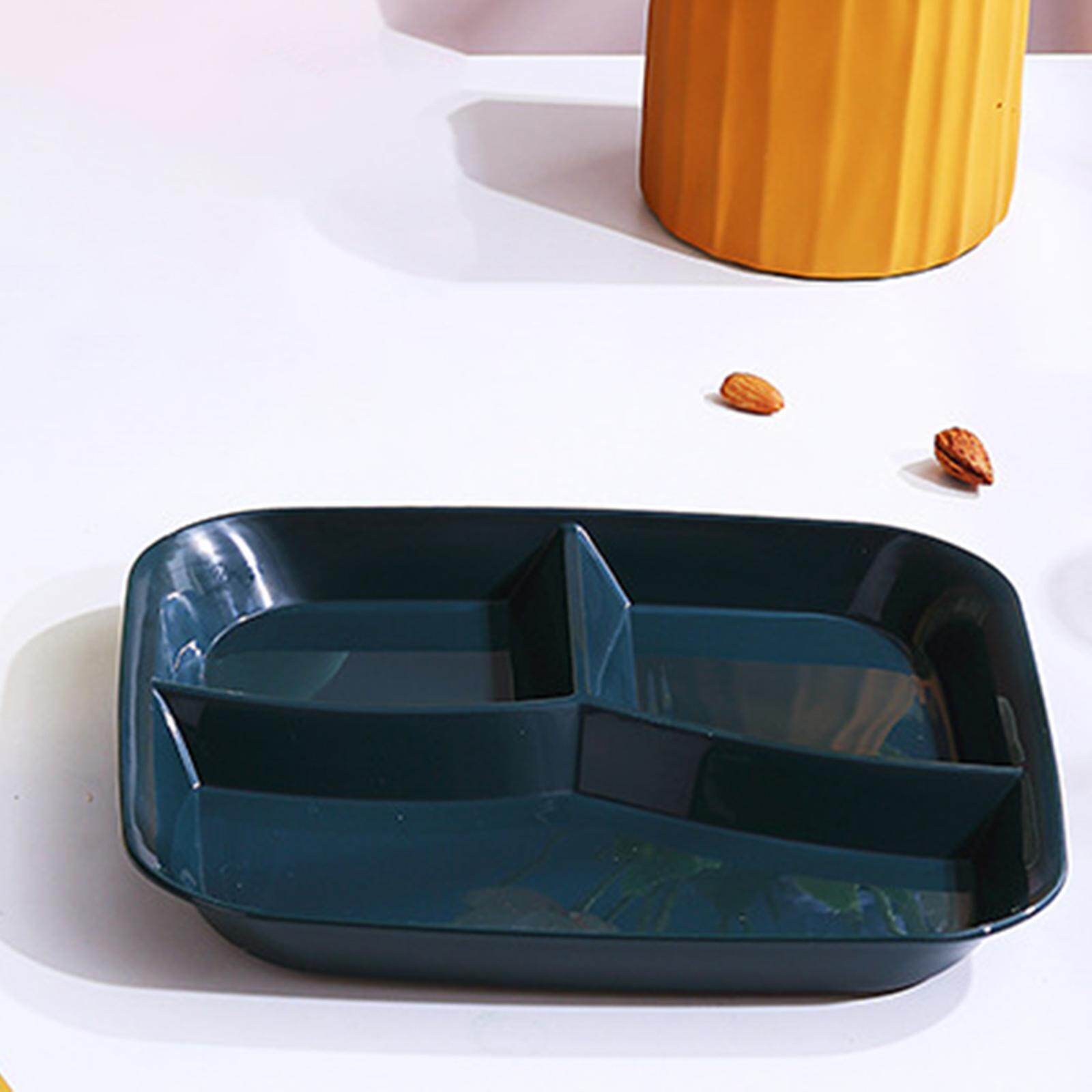 Serbery 3-Compartment Plate Food Dish Diet Food Control for Restaurant Kitchen