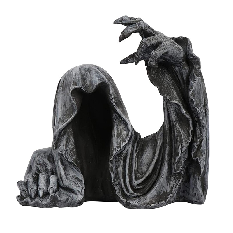 Halloween Decorations Outdoor Scary Zombie Creeping From Grave Sculpture Graveyard Statue Resin Ornaments Decoration