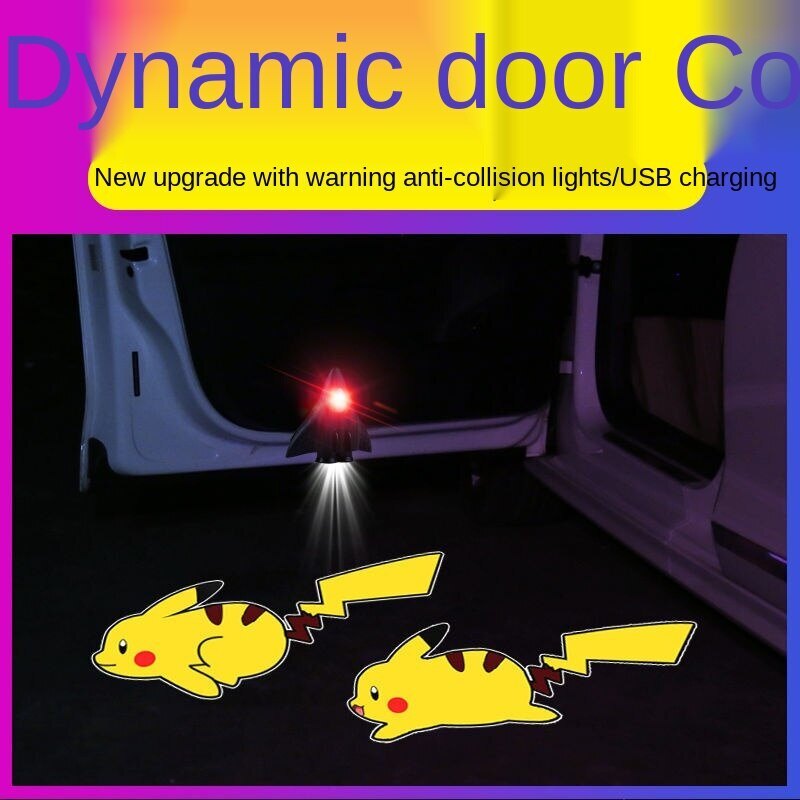 Đèn Chào Mừng Năng Động Cho Cửa Xe Hơi Đèn Động Pikachu Đèn Chiếu Mở Cửa Đèn Chiếu Hoạt Hình Năng Động Cho Mặt Đất Đèn Laser Cảm Ứng