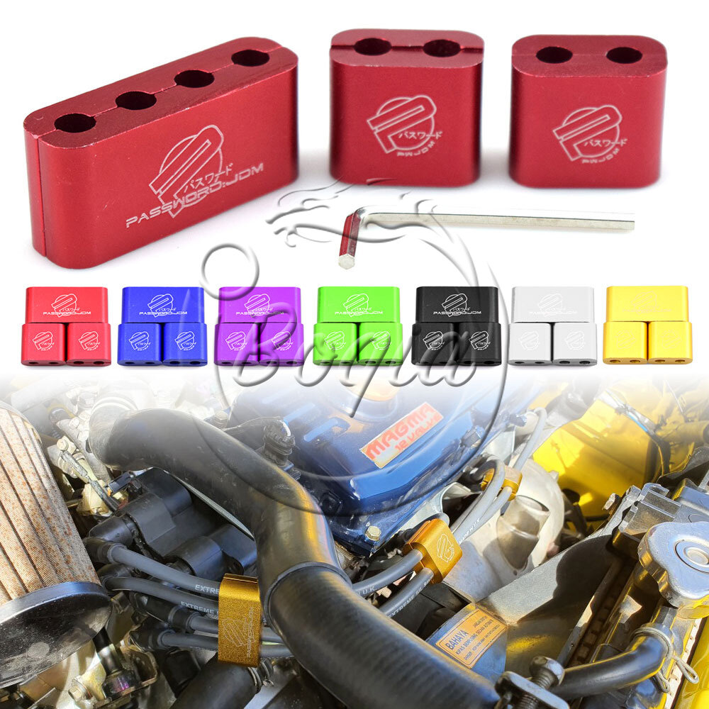 3 Chiếc Bugi Hợp Kim Nhôm Kẹp Dây Điện Kẹp Dây Đánh Lửa Kẹp Dây Cáp Để Trang Trí Xe Hơi Kiểu JDM