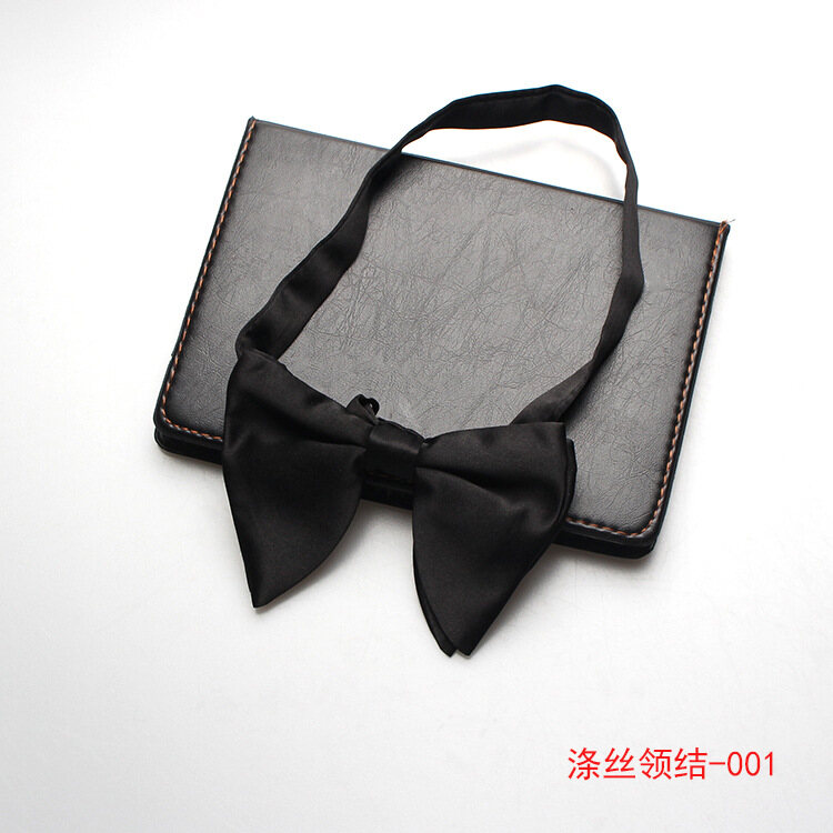 Internet Hot Men's and Women's Bow Tie Butterfly Bow Tie Polyester Solid Color Bow Tie
