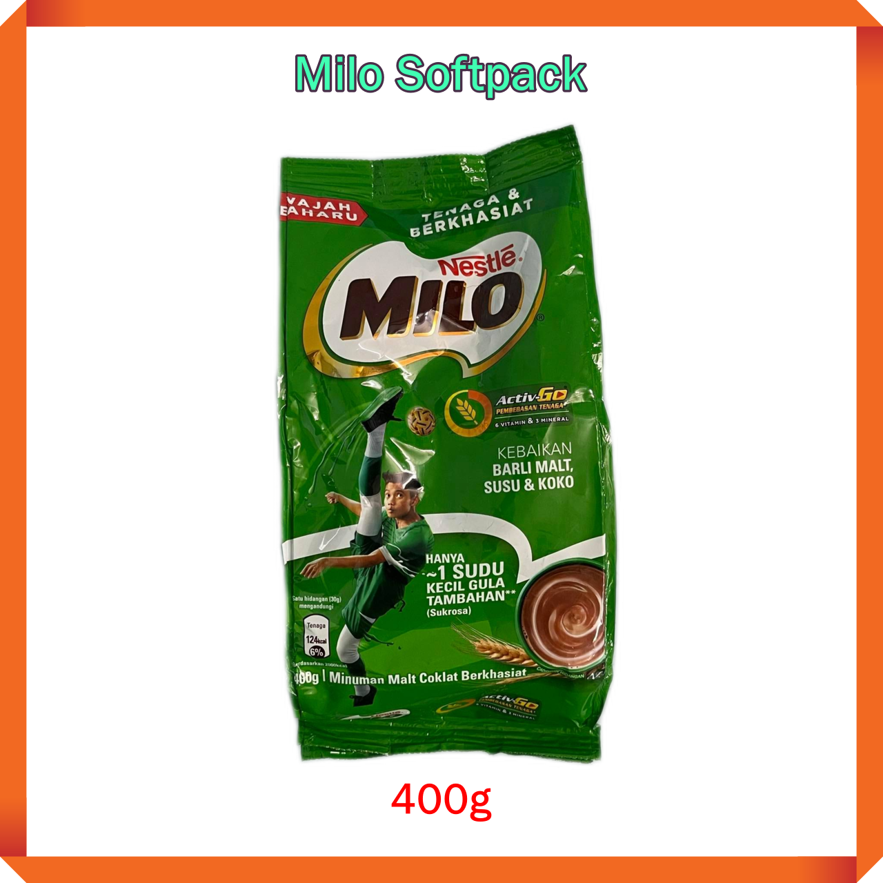 【Ready Stock】(HALAL) Nestle Milo Softpack ⭕ 雀巢美禄 (400g/pkt) Lazada