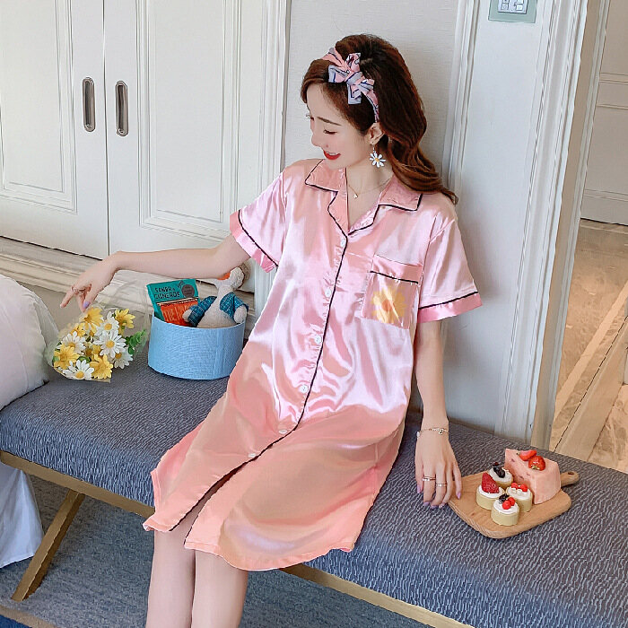plus size button up nightie