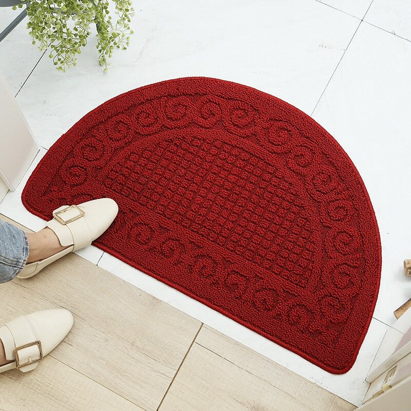 Half Round NonSlip Kitchen Bedroom Toilet Doormat Floor Rug Mat for